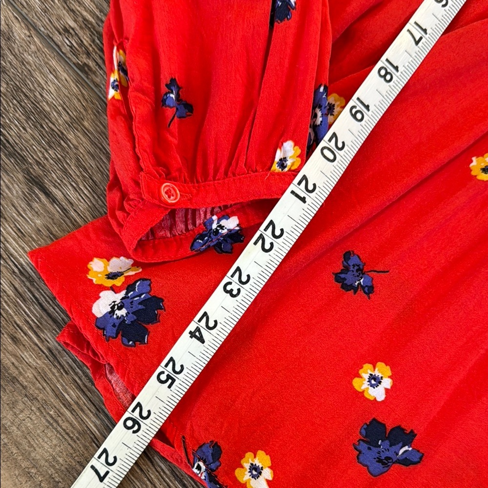 OLD NAVY Floral Red Women's Top - Picture 4 of 6